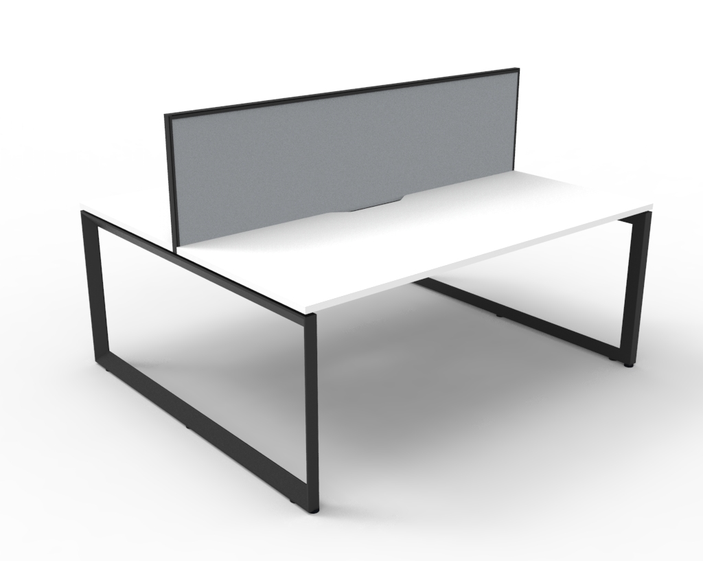 Loop 2 Person Double Sided Workstation - With Screen